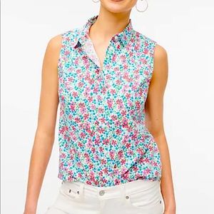NWT J. Crew Sleeveless Button Up